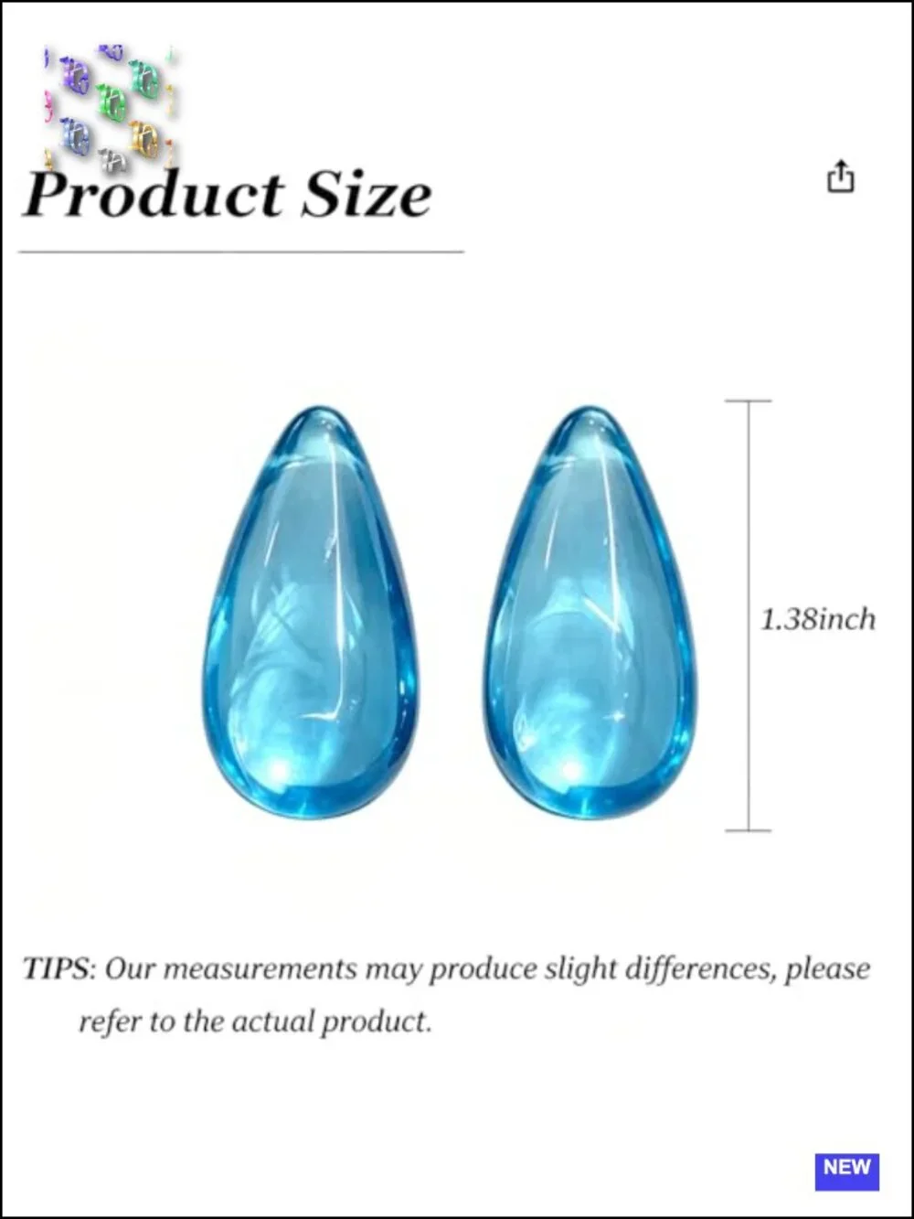 Clear Resin Statement Teardrop Drop Earrings Chunky Geometric Jewelry